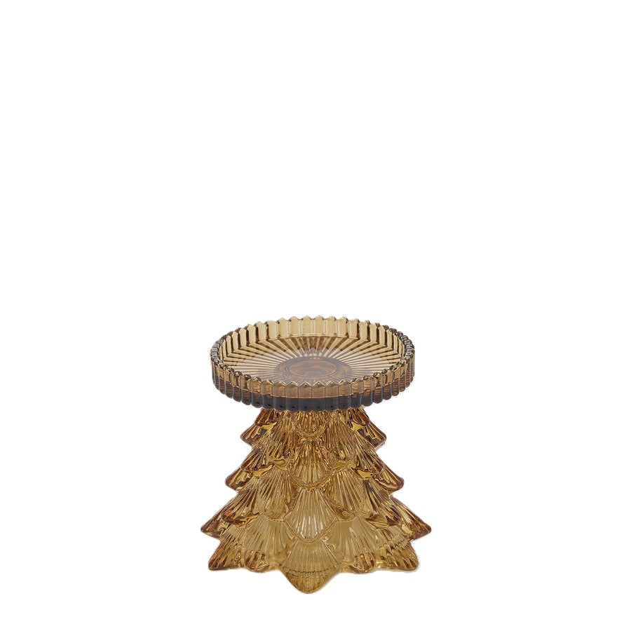 Candelabro base Pinheiro Castanho 11cm